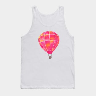 Watercolor Hot Air Balloon - pink, orange, yellow Tank Top